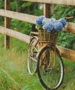 Bike And Flowers Diamond Painting