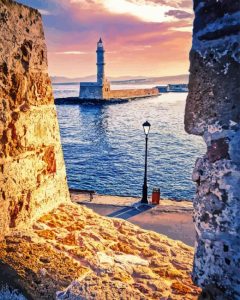 Chania Lighthouse Diamond Painting