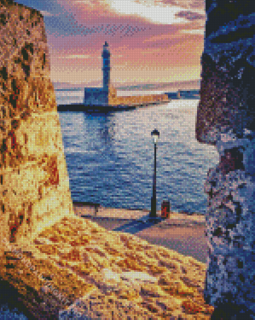 Chania Lighthouse Diamond Painting