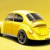 Yellow VW Beetle Diamond Painting