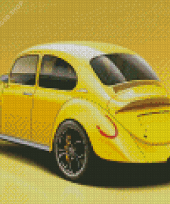 Yellow VW Beetle Diamond Painting