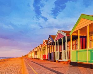 Beach Huts Diamond Painting