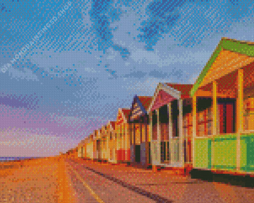 Beach Huts Diamond Painting