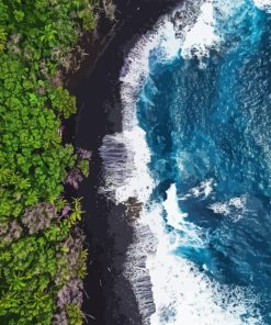 Black Sand Beach Diamond Painting