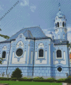 Blue Church Diamond Painting