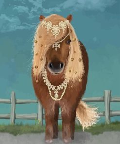 Brown Shetland Pony Diamond Painting