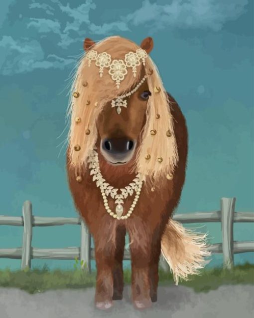 Brown Shetland Pony Diamond Painting