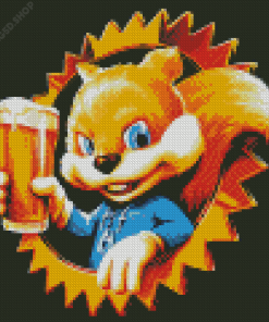 Conkers Bad Fur Day Diamond Painting