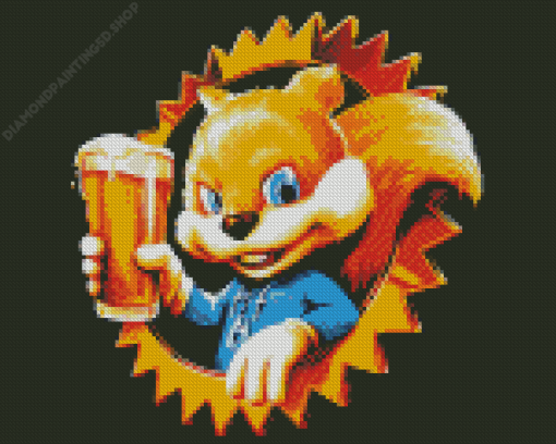 Conkers Bad Fur Day Diamond Painting