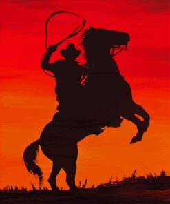 Cowboy Silhouette Diamond Painting