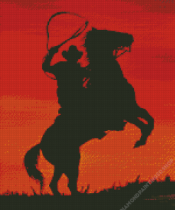 Cowboy Silhouette Diamond Painting