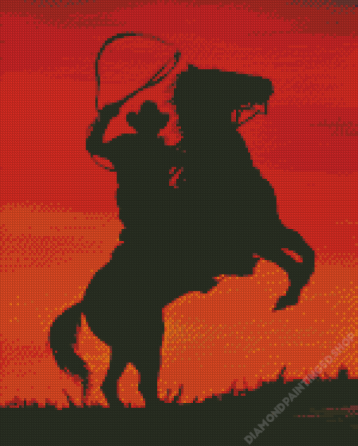 Cowboy Silhouette Diamond Painting