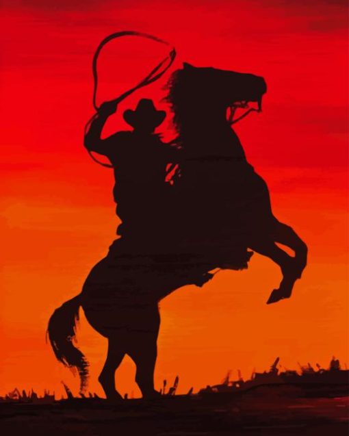 Cowboy Silhouette Diamond Painting