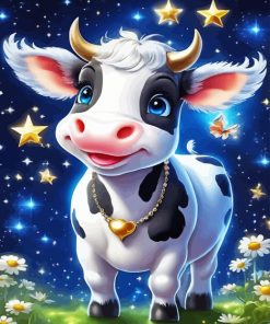 Cute Little Cow Diamond Painting