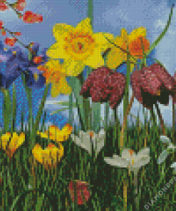 Floral Scene Diamond Painting