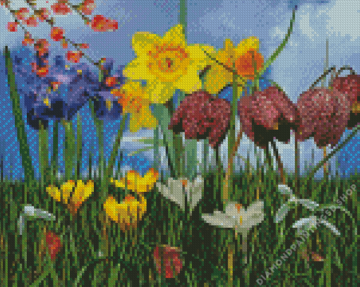 Floral Scene Diamond Painting