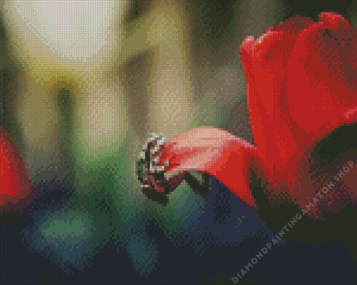 Frog On A Tulip Diamond Painting