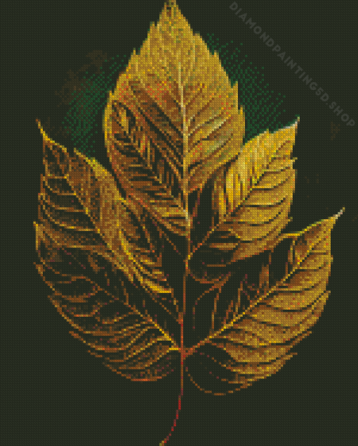 Golden Leaf Diamond Painting