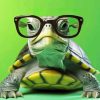 Turtle With Glasses Diamond Painting