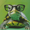 Turtle With Glasses Diamond Painting