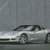 Grey 2005 Corvette Diamond Painting