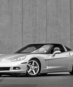 Grey 2005 Corvette Diamond Painting