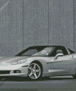 Grey 2005 Corvette Diamond Painting