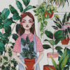 Plant Lady Diamond Painting