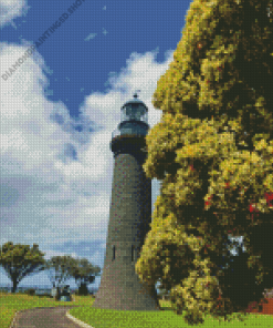 Queenscliff Black Lighthouse Diamond Painting