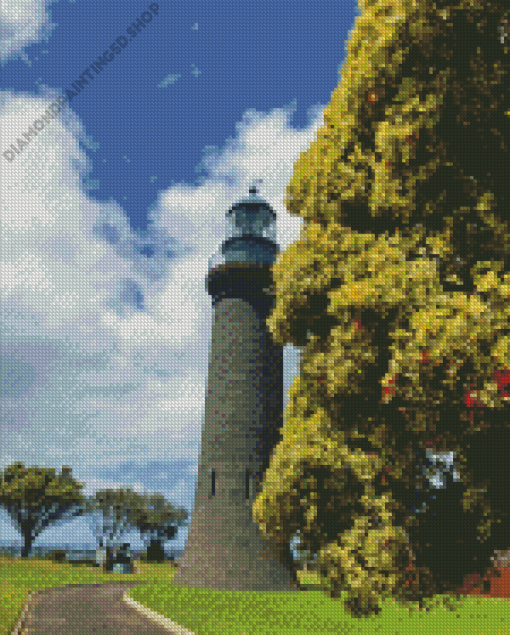 Queenscliff Black Lighthouse Diamond Painting