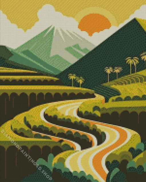 Rice Terraces Diamond Painting