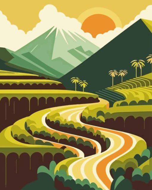 Rice Terraces Diamond Painting