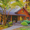 Spring Cabin Diamond Painting