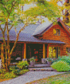 Spring Cabin Diamond Painting