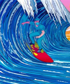 Surfing Pop Art Diamond Painting