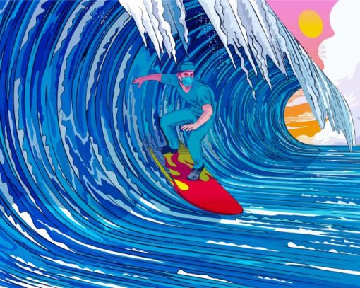 Surfing Pop Art Diamond Painting