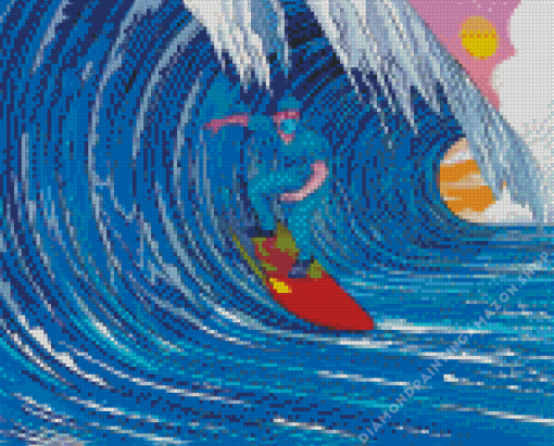 Surfing Pop Art Diamond Painting