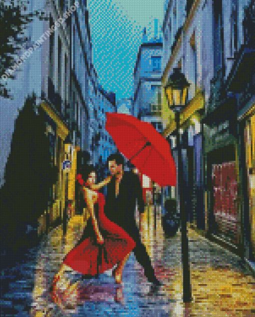 Tango In Rain Diamond Painting