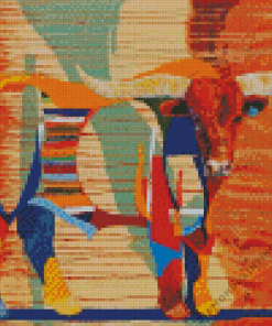 Abstract Longhorn Diamond Painting