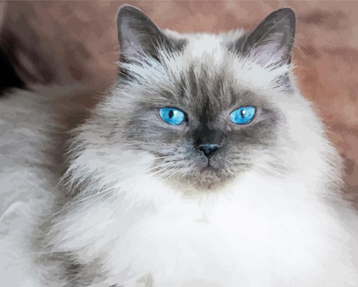 Blue Eyed Himalayan Diamond Painting