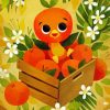 Orange Bird Diamond Painting