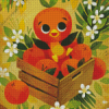 Orange Bird Diamond Painting