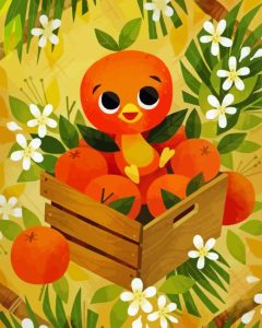 Orange Bird Diamond Painting