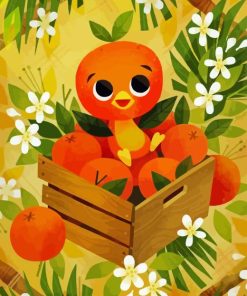 Orange Bird Diamond Painting