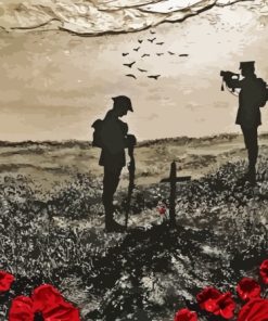 Soldiers And Poppies Diamond Painting