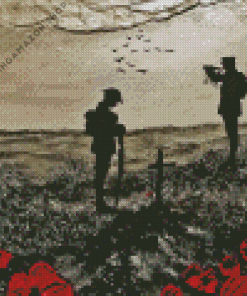 Soldiers And Poppies Diamond Painting