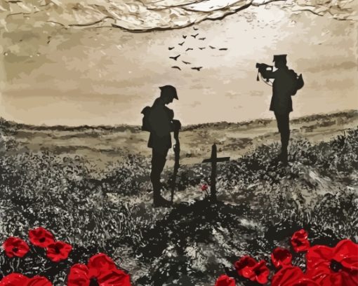 Soldiers And Poppies Diamond Painting