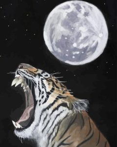 Tiger And Moon Diamond Painting