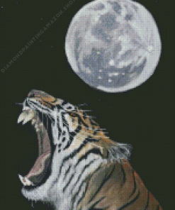 Tiger And Moon Diamond Painting