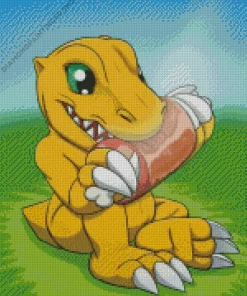 Agumon Eating Diamond Painting